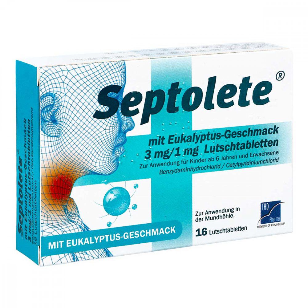 SEPTOLETE m.Eukalyptus-Geschmack 3mg/1mg Lut.-Tab.